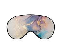 Fluid Art Marble Sleep Mask Blue Purple Fluid Blindfold para dormir Elástico Blackout Eye Mask Cover para toda la noche de sueño, viaje y siesta