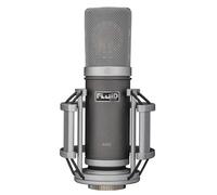Fluid Audio Axis Micrófono Profesional de Condensador para Estudio (diafragma Dorado de 34 mm, patrón Polar cardioide, Incluye Soporte antivibratorio, Filtro antipop, Bolsa de Transporte),Negro