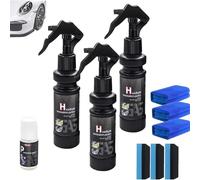 Fluid de reparación de faros del carro, limpiador de recubrimiento de cerámica automotriz de cerámica para la reparación de los faros amarillento, neblina, rasguños, oxidación, protección (3pcs)