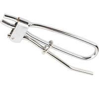 Fluid Hose Clamp Tool for Brake and Fuel Line, 12mm Opening with Rounded Jaw Edges, Steel Chrome Finish Pinch Tool for Clutch and Coolant Pipe