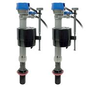 Fluidmaster 400H-5003 Performax - Válvula universal de llenado de inodoro con control de agua para tanque y tazón, paquete de 2, color azul