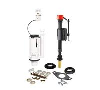 Fluidmaster PROCP002 - Válvula de descarga y altura totalmente ajustable con botón cromado - Paquete de cisterna universal - Fijaciones incluidas