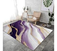 Fluido De Fluido Alfombra para La para Alfombra De Piso Púrpura Suave Estampada Gran Alfombra, Lavable De Pila Corta para El Comedor De Dormitorio Sin Desliz,