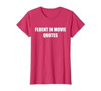 Fluido en Citas de películas Camiseta, Mujer, Rojo Jaspeado, 3XL