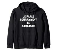 Fluido en el Sarcasmo francés Divertido Cita para los Amantes del Humor seco Sudadera con Capucha