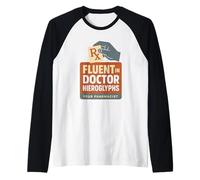Fluido en jeroglíficos médicos | Prescription Decoder Camiseta Manga Raglan