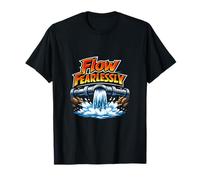 Fluir sin Miedo Plumber Pipe Pun Cascada Gráfico Camiseta