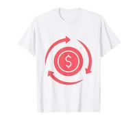 Flujo Circular de Dinero Camiseta gráfica económica, Hombre, Blanco, M