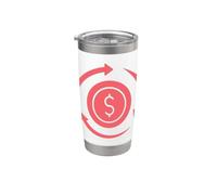 Flujo Circular de Dinero Vaso térmico de acero inoxidable de doble pared
