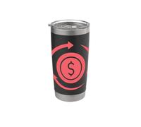 Flujo Circular de Dinero Vaso térmico de acero inoxidable de doble pared
