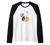 Flujo Cósmico Abstracto - Arte Espacial Moderno/Formas Celestiales Camiseta Manga Raglan