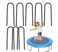 Flujos de trampolín en el suelo, apuestas de trampolín | Uñas de valla de enlace de cadena - Juego de 8 trampolines en forma de trampolines en forma de trampolines de viento para goles de fútbol,