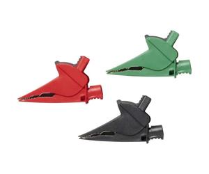 Fluke AC385-RGB Juego de pinzas de cocodrilo rojo, negro, verde, rango de sujeción máx.: 36,7 mm, 1 juego