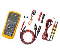 Fluke Multímetro digital True-RMS de 87 V Max con kit de plomo de prueba solar, multímetro nominal CAT III de 1000 V, funda impermeable y a prueba de polvo IP67, y cables de prueba MC4 y funda