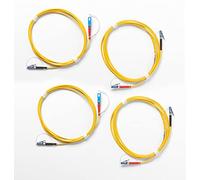 Fluke Networks Kit de cable de referencia de prueba monomodo (2 m) para probar fibras terminadas LC de 9 µm (2 SC/Metal LC, 2 Metal LC/Metal LC)