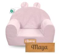 Flumi Sillón Infantil Personalizado para Niños Sillón para Bebé Asiento para Sala de Juegos Infantil Sillón con Nombre del Niño Grabado (Rojo)