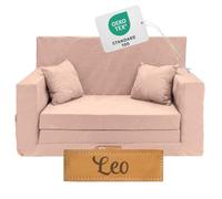 Flumi Sofá Infantil Personalizado con Función de Dormir Grabación del Nombre del Niño Espuma Sofá Infantil para Habitación de Niños Silla para Muebles Infantiles (Rosa)