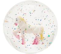 Flummi con purpurina con diseño de unicornio en 3D, con cinta de regalo