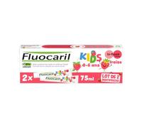 Fluocaril Gel dentífrico infantil sabor fresa 2x75 ml