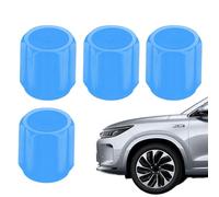 Fluorescent Tire Valve Caps - 4 Pack Glow in Dark Car Wheel Stem Covers, Aluminum Construction, Screw-On Fit, t | Bicycle Motorcycle Accessory for Exterior Decoration and Protection
