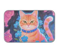 Fluorescente neón gato verano mantiene a los perros frescos en verano Auto enfriamiento 96.5 cm x 58.4 cm productos de refrigeración para chihuahua dormir manta inalámbrica refrescante para perro M