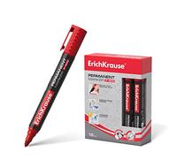 Fluorescentes marca ERICHKRAUSE modelo Erichkrause Marcador Permanente P-400 - Punta en Forma de Bala - Resistente a Multiples Superficies - Color Rojo