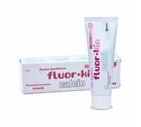 Fluorkin Calcio Pasta 75 Ml - Dentífrico que Ayuda a la Formación Sana de los Dientes de los Niños Sabor Fresa