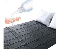 FLUORO Resistente al Agua, Cuerpo húmedo, romántico, Grande, Negro, sábana de PVC, lubricante, Bebida, desbordamiento, Adecuado para la mayoría de Las Camas