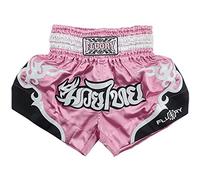 FLUORY - Pantalones cortos para artes marciales mixtas, kickboxing, lucha en jaula o Muay Thai, ropa deportiva para entrenamiento, rosa, L