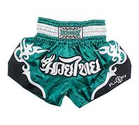 FLUORY - Pantalones cortos para artes marciales mixtas, kickboxing, lucha en jaula o Muay Thai, ropa deportiva para entrenamiento, azul marino, 3XL