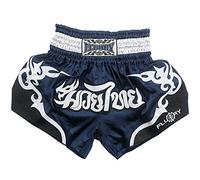 FLUORY - Pantalones cortos para artes marciales mixtas, kickboxing, lucha en jaula o Muay Thai, ropa deportiva para entrenamiento, azul marino, L