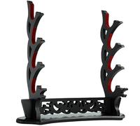 FLURSAILE Soporte para espadas calado Katana (acolchado de 4 niveles)