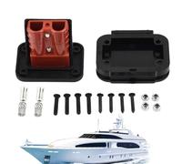 Flush-Mounted Frame - Socket Panel for Andersonconnectors | 50a Plug Panel Base for Connectors, with Cover Compatible for Car, Boat, Rvs, Solar Systems