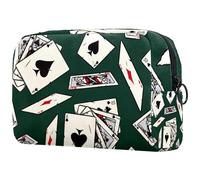Flush of Spades - Bolsa de cosméticos para mujer, neceser de viaje, bolsa organizadora de maquillaje con cremallera, multicolor, 18.5x7.5x13cm/7.3x3x5.1in, Neceser