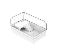 Flushbay Tanque de tortuga con plataforma para tomar el sol, áreas multifuncionales, tanque de acuario acrílico con vista panorámica de 360° para tortugas, cangrejo de río y lagarto (blanco)