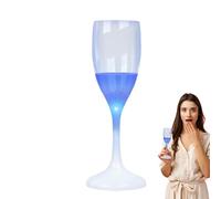 Flustes de champán - Glow Cups | Lunas de vino de 120 ml de champán coloridas | Gafas de beber únicas, brillo en tazas negras, flautas de champán para la fiesta de Navidad de la boda