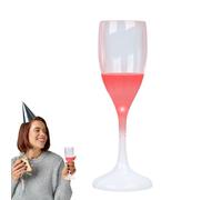 Flustes de champán - Glow Cups | Lunas de vino de 120 ml de champán coloridas | Gafas de beber únicas, brillo en tazas negras, flautas de champán para la fiesta de Navidad de la boda