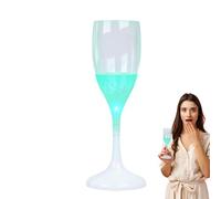 Flustes de champán - Glow Cups | Lunas de vino de 120 ml de champán coloridas | Gafas de beber únicas, brillo en tazas negras, flautas de champán para la fiesta de Navidad de la boda