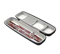 Flute Case Bag, Recorder Case Bags, 13.98x3.54x2.56 Inches, Zipper Carrying Hard Shell, Shockproof Instrument Protector for Soprano Beginners and Music Practice, Multicolor