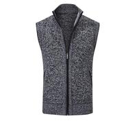 FlutVolt Chaleco de forro polar para hombre: chaleco acolchado de forro polar 5XL, chaleco ligero para trabajo, softshell, para otoño e invierno, ajustado, para hombre, gris oscuro, M