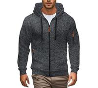 FlutVolt Sudadera con capucha para hombre, sudadera con capucha para hombre, sudadera de gran tamaño con capucha, chaqueta de transición con capucha con cremallera para hombre, Z Gris oscuro, M