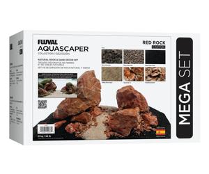 Fluval Aquascaper Kit Rojo - Piedras y Grava Natural - Mega
