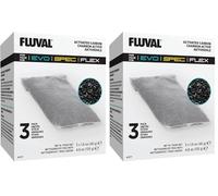 Fluval Carbón para Acuarios Flex y Spec, 3 Unidades (Paquete de 2)