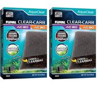 Fluval Clear-Carbón para Filtro Mochila para Acuario AquaClear AC20/AC30, 1 pc (Paquete de 2)