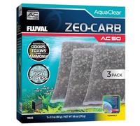 Fluval Zeo-Carbón para Filtro Mochila para Acuario AquaClear AC50, 3 pc