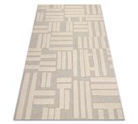 FLUX 461.95.AE110 Alfombra de lana OSTA - Geométrica estructural loft crema / beige 200x300 cm