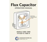 Flux Capacitor Operators Manual: Retro Time Travel Novelty Notebook & Gag Gift: College Ruled Lined Journal for Sci-Fi Fans, 80s Movie Geeks, and Decoy Pranks | Vintage Edition | 6x9 Inch, 100 Pages