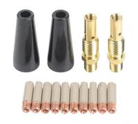 Flux Core Kit de soldadura de boquilla sin gas, 14 piezas con revestimiento enfocado en la longevidad para LINCOLN 100L 100HD y unidades MIG compatibles (1,2 mm)