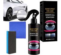 Fluxfade Nano Car Spray, 3-in-1 Ceramic Coating & Polish for Deep Scratches, Instant Invisible Scratch Remover, Quick Repair Nano Spray, Car Scratch Remover and Repair with Cloth & Sponge (1)