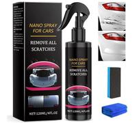 Fluxfade Nano Car Spray, Nuracoat Nano Car Spray, Fast Repair Scratches Repairing Polish Cleaners with Cloth & Sponge Suitable for Surfaces of All Cars (120ml,1pcs)